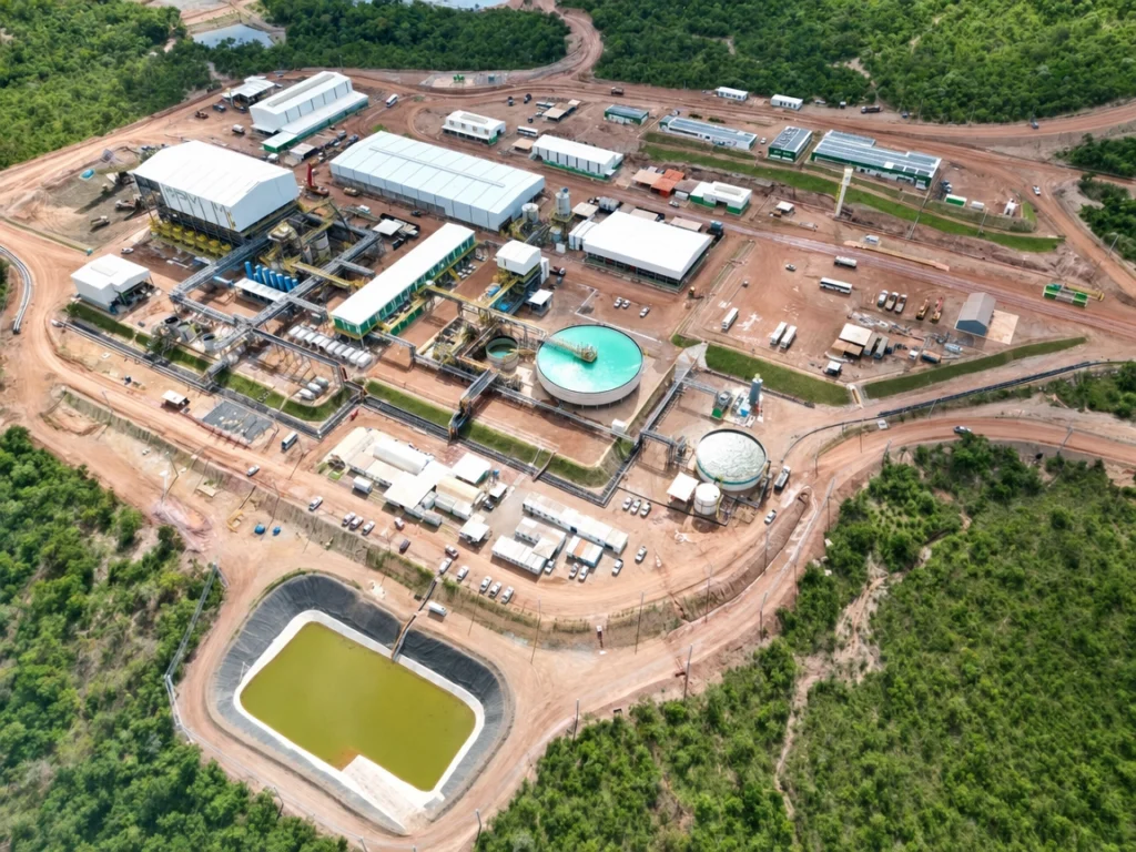 Unidade de processamento da Serra Verde, em Minaçu (GO), especializada na extração e beneficiamento de terras raras.