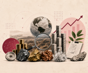 Ilustração conceitual: uma visão integrada dos ativos minerais, ferramentas de gestão e indicadores de mercado para atração de novos investimentos